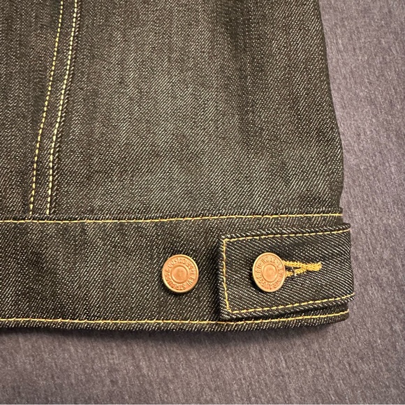 NWT LEVI'S 507 Standard Trucker Rigid Denim Jacket sz M Cotton Unwashed Red Tab - Picture 12 of 16